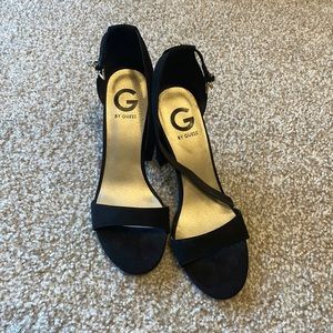 Guess thin strap black heels